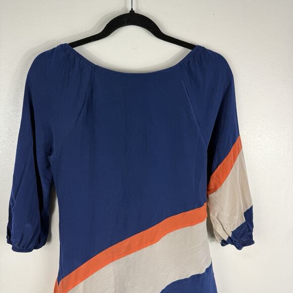 Eci New York Silk‎ Dress 3/4 Sleeve Classic Lined Size 4 Side Zipper - Picture 10 of 15